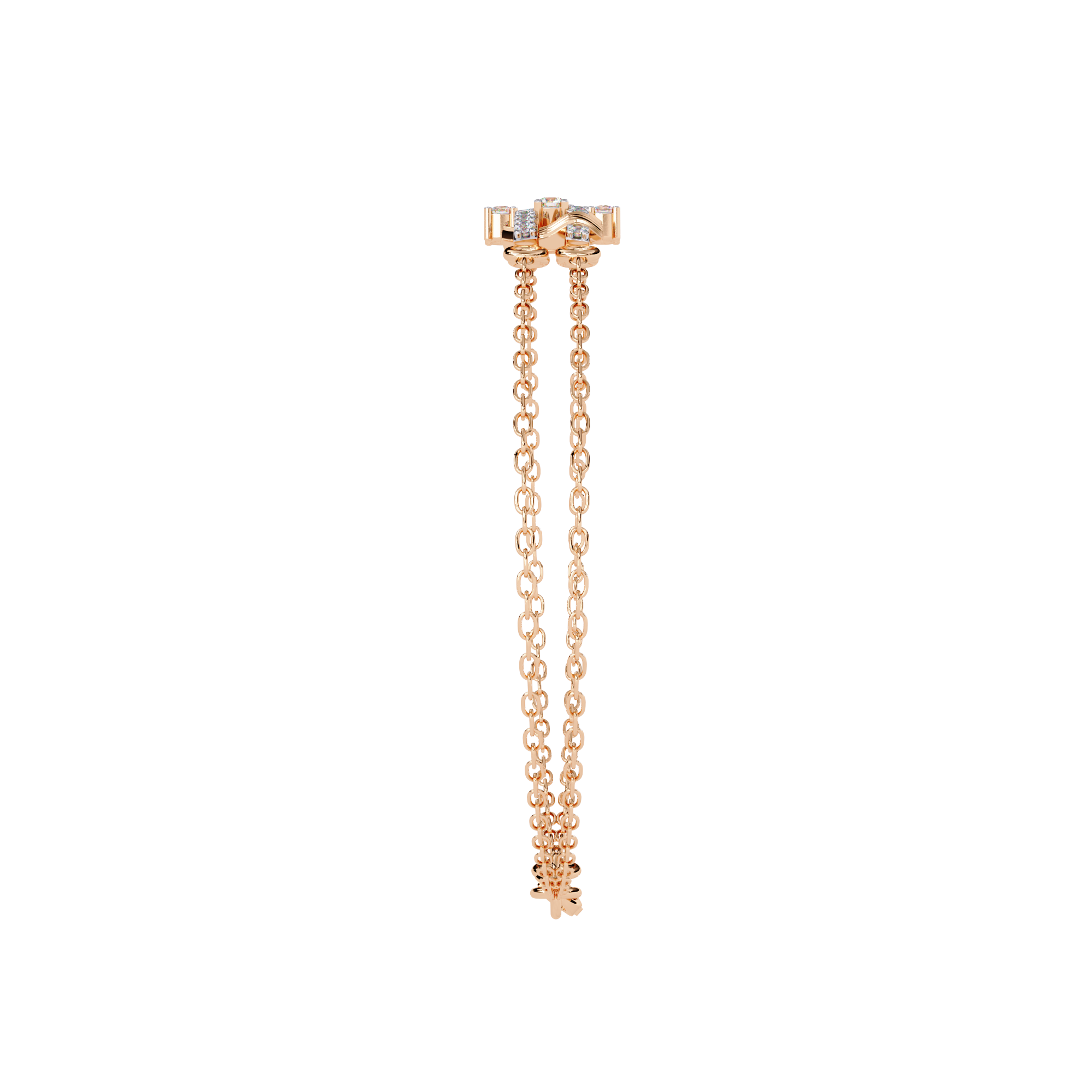 Solitairekart 0.27ct Dual Cross Natural Diamond Bracelet-HI Color, VS-SI Clarity